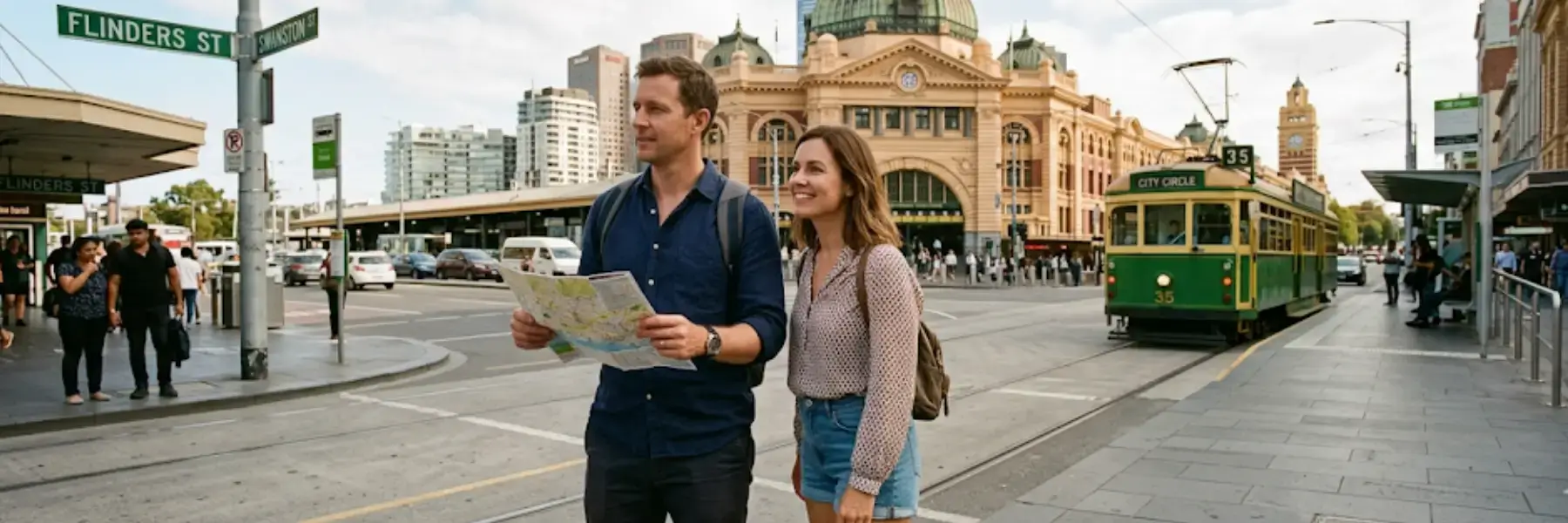 Two people traveling in Australia