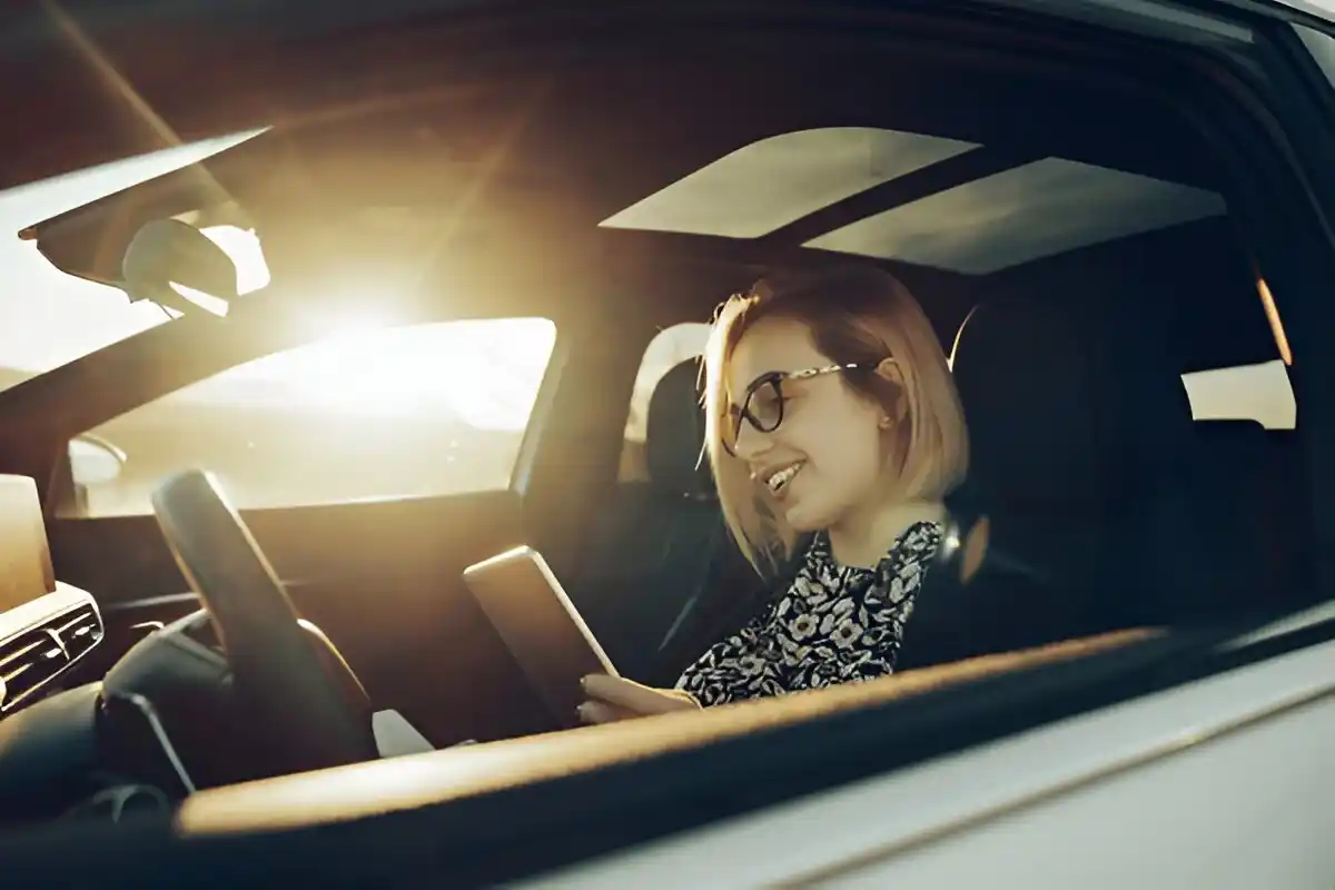 Customer picking up rental car in Essendon