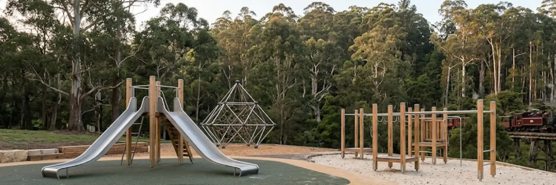 Clean modern children's playground